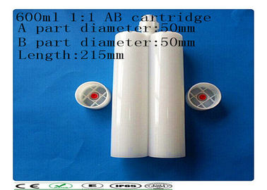 PE 600ml 1: 1 Double Pha Chế hàn Cartridge cho keo, keo AB và silicon