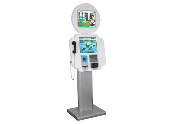 Robot hình đa phương tiện Kiosk, máy quét mã vạch và điện thoại S802