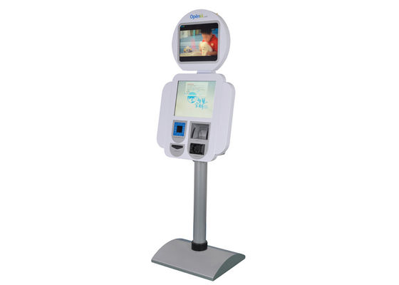 Robot hình đa phương tiện Kiosk, máy quét mã vạch và điện thoại S802