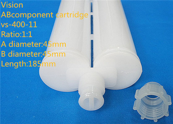 400ml 1: 1 AB Keo Cartridge Tow thành phần rỗng Silicone Cartridge Đối với Epoxy Keo
