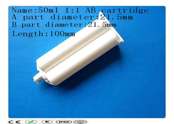 50ml vật liệu PP (1: 1) Epoxy dispenising hai thành phần trống mực keo