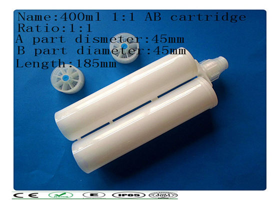 400 1: 1 nhựa keo ống tiêm thùng, AB keo mực, hộp mực kép