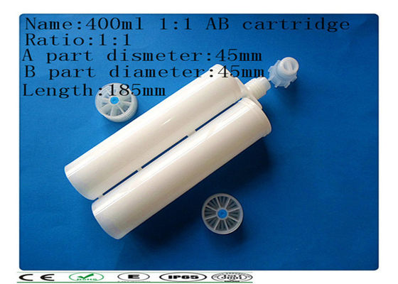 400 1: 1 nhựa keo ống tiêm thùng, AB keo mực, hộp mực kép