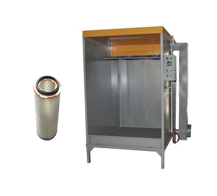 Homemade Powder Coating Chuồng Xịt Thương Với Hai Lọc Cartridges
