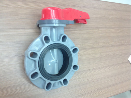 Hóa chất chống van bướm tay nhựa và thiết bị xử lý, 1.0Mpa, 1 &quot;~ 24&quot;, UPVC, CPVC, PVDF, PP, PPH bịa đặt