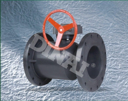 PPH / FRPP nhựa Ball Valve Worm-gear kết nối mặt bích 8 &quot;(D225mm) ~ 12&quot; (D315mm)