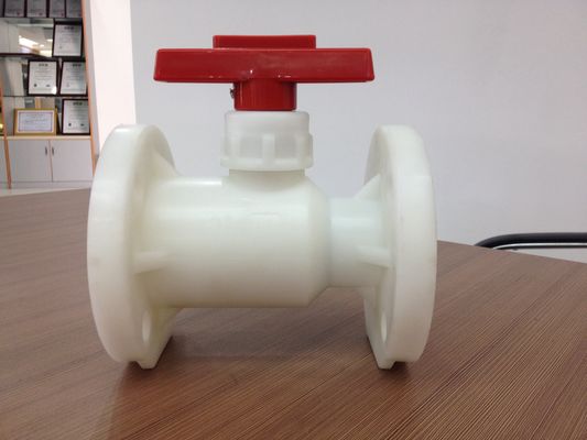PP / FRPP bích bóng Van Xử lý Lever 1 &quot;(D32mm) ~ 3&quot; (D90mm) nhựa Ball Valve