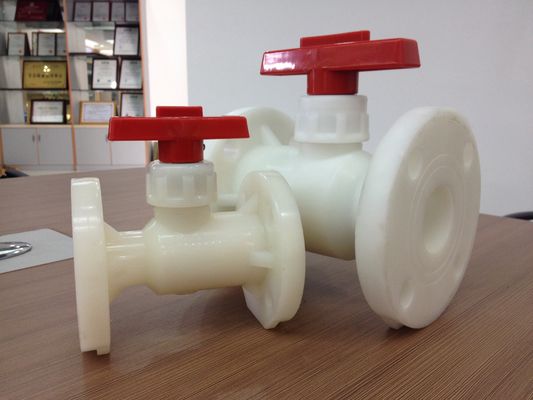 PN10 thanh PVDF nhựa van mặt bích bóng, 1/2 &quot;đến 12&quot; DIN, ANSI, JIS kết nối mặt bích