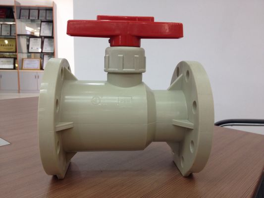 CPVC mặt bích Van bi Worm-gear xử lý 1/2 &quot;- 8&quot; 1.0Mpa nhựa Kiểm tra Van