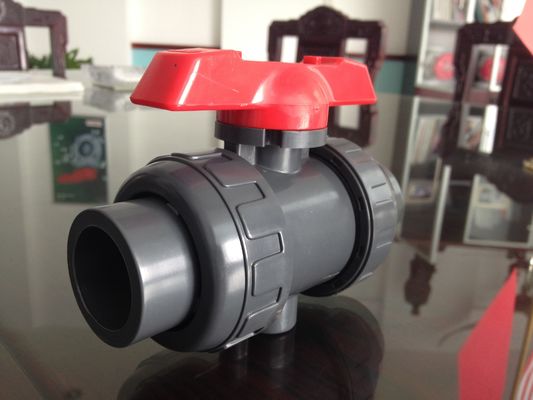 PN10 thanh PVDF nhựa van mặt bích bóng, 1/2 &quot;đến 12&quot; DIN, ANSI, JIS worm gear